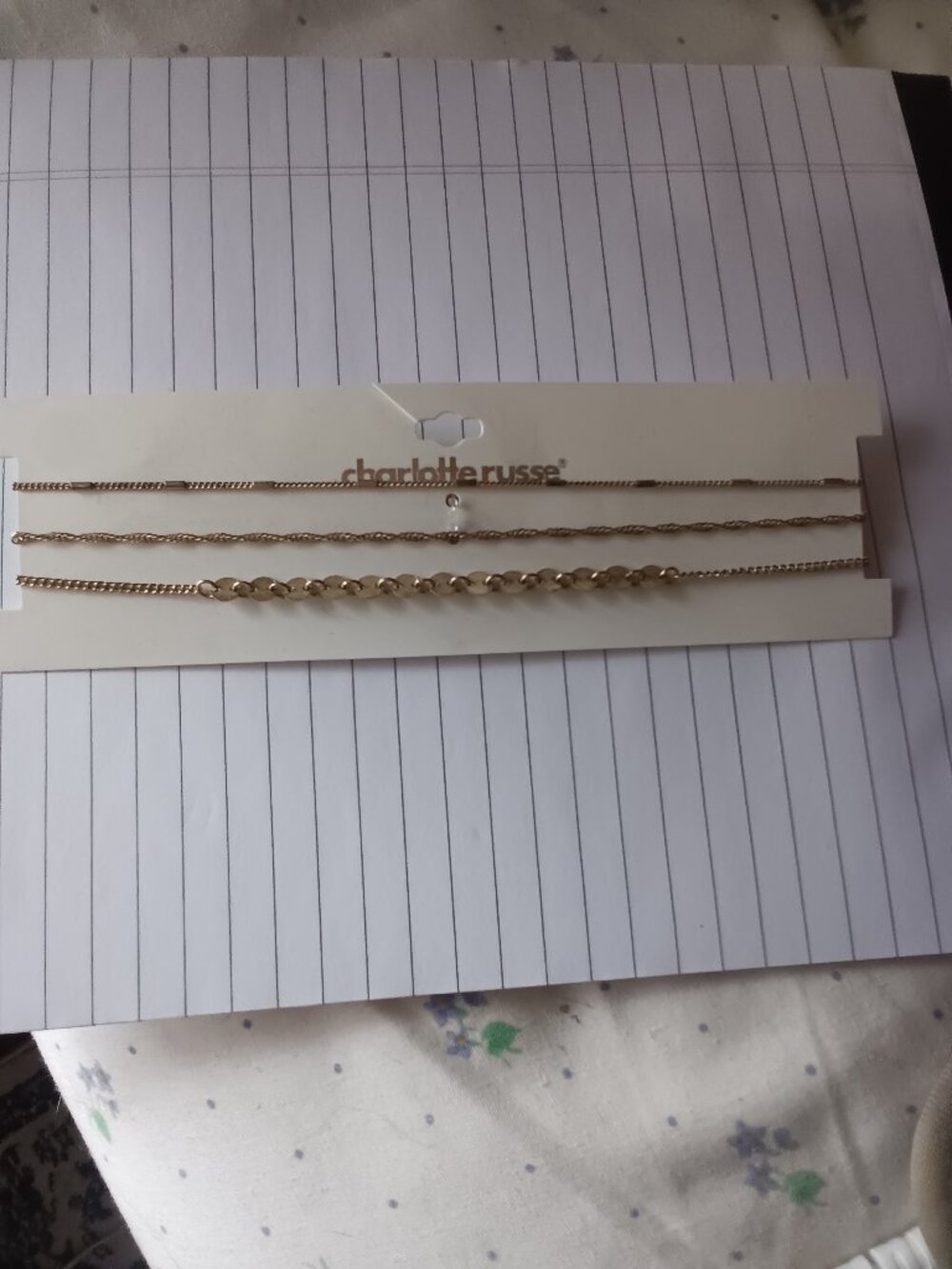 Three Charlotte Russe Gold Tone Chokers